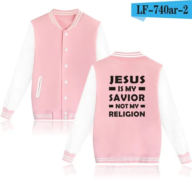 I LOVE JESUS Baseball Jacket Men/Women Uniform Coat Christian Faith Hoodie Sweatshirts JESUS is COMING SOON Tracksuit Men Tops