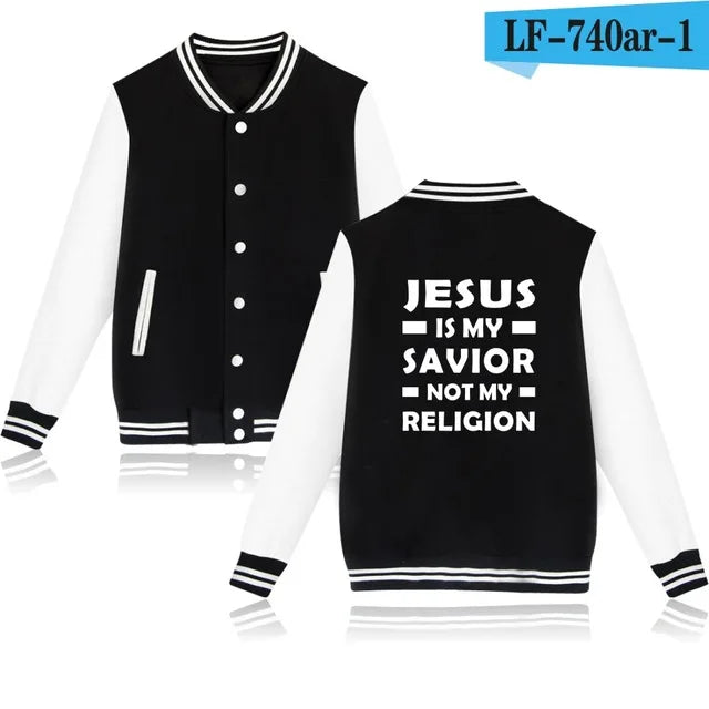 I LOVE JESUS Baseball Jacket Men/Women Uniform Coat Christian Faith Hoodie Sweatshirts JESUS is COMING SOON Tracksuit Men Tops