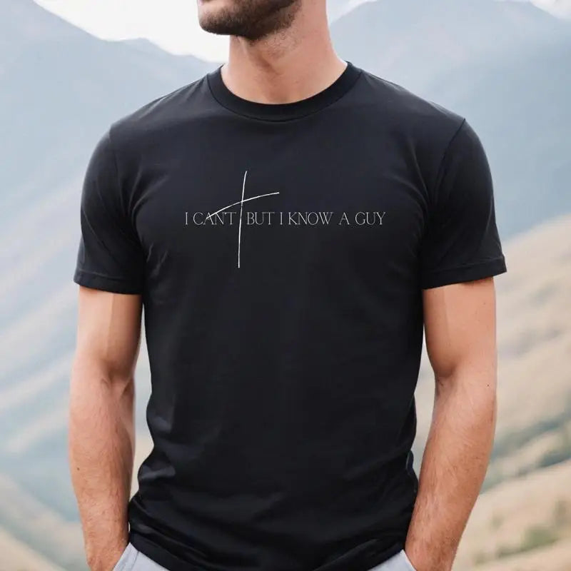 I Know A Guy T Shirt Christian For Men Worship Faith Based Minimalist Women Team